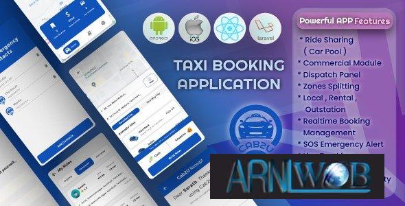 "Cab2u v1.3: Advanced Taxi Dispatch Solution for Android & iOS" 1 Cab2u v1.3 - Taxi Solution Android & IOS + Admin Panel + Dispatch Panel