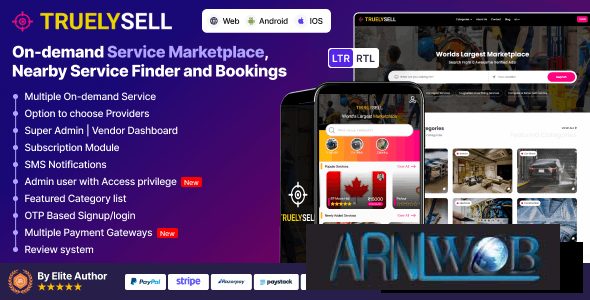 TruelySell v2.3.2 - Multi Vendor Online Service Booking Marketplace - nulled