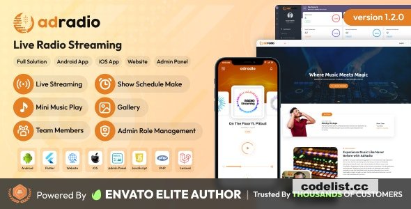 AdRadio 1.2.0 - A Legal Live Radio Streaming Website and Apps with Admin Panel 1 AdRadio 120 A Legal Live Radio Streaming Website and