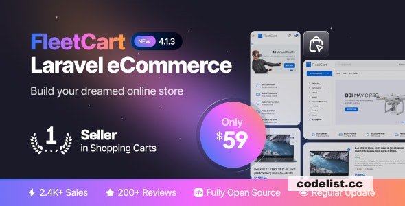 FleetCart version 4.5.2 - A Laravel-based Ecommerce Content Management System (CMS) - available for download 1 FleetCart version 452 A Laravel based Ecommerce Content Management System