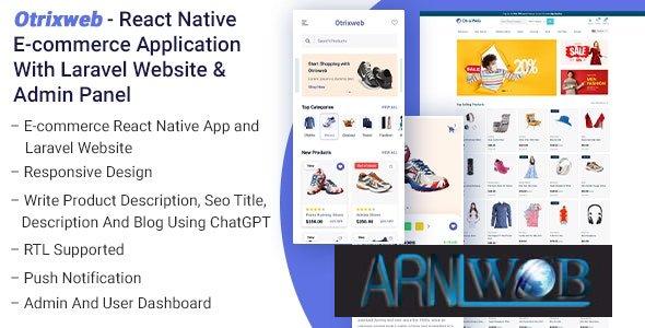 Otrixweb version 1.3.0: A Powerful Ecommerce App for React Native Supported by Laravel Website 1 Otrixweb version 130 A Powerful Ecommerce App for React Native