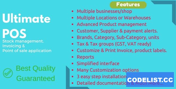 The Top ERP, Stock Management, Point of Sale & Invoicing Application: Ultimate POS Version 6.3 1 The Top ERP Stock Management Point of Sale Invoicing