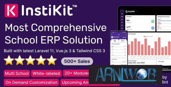 InstiKit School Version 4.1.0 - Comprehensive School Management System and ERP Solution (Nulled) 1 InstiKit School Version 410 Comprehensive School Management System and