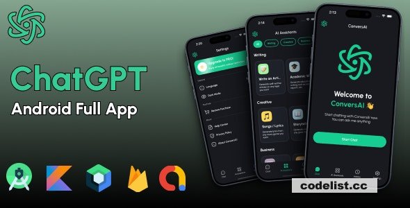 Native Android Chat App ConversAI v1.6.0 powered by ChatGPT AI 1 Native Android Chat App ConversAI v160 powered by ChatGPT AI