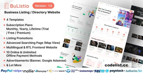 Rewrite this title Bulistio v11 Business Listing Directory