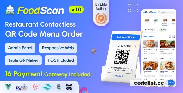 FoodScan v1.2: Easy QR Code Menu Creator & Contactless Table Ordering System with Integrated Restaurant POS 1 Rewrite this title FoodScan v16 Qr Code Restaurant Menu