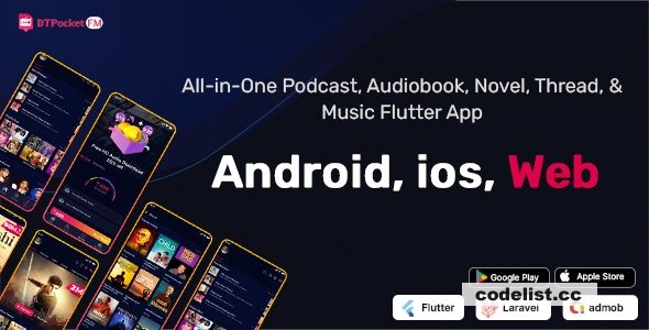 Discover DTPocketFM: The Ultimate Flutter App for Podcasts, AudioBooks, Novels, Threads, and Music - Release Date: 28 May 2024 1 Discover DTPocketFM The Ultimate Flutter App for Podcasts AudioBooks Novels