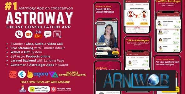 Latest Version of Astroway Astrology Consultation App with PHP Backend