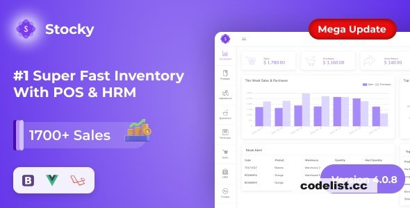 Stocky version 408 Point of Sale System with Inventory