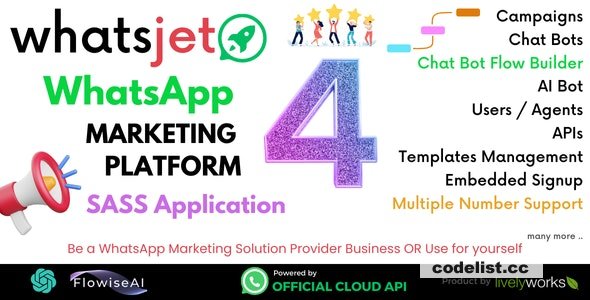 What is WhatsJet SaaS v450 A Powerful WhatsApp Marketing Platform