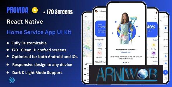 Home Service House Cleaning UI Kit for React Native
