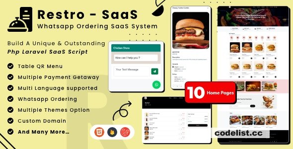 Multi Restaurant Online Food Ordering System Restro SaaS Version