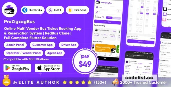 Online Multi Vendor Bus Ticket Booking App ProZigzagBus v12