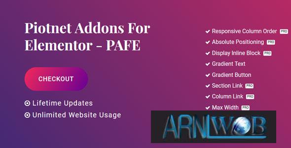 Piotnet Addons Pro For Elementor version 7155