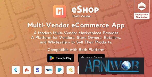 eShop v290 Multi Vendor eCommerce App for Online Marketplace built