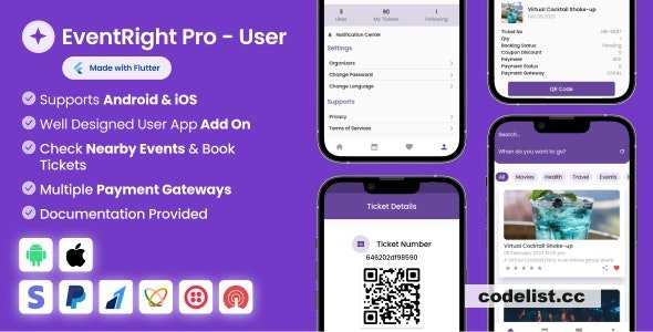 EventRight Pro Event Ticket Booking System User Friendly App Version 220