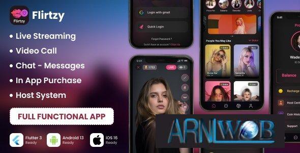 Flirtzy App Live Streaming Video Calls Chat Hosting March