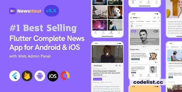Latest News App for Android iOS with User Friendly Admin