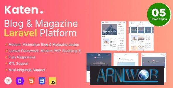 Katen Version 116 A Blog and Magazine Laravel Script
