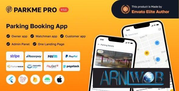 Complete Car Parking App ParkMePRO v11 for Flutter with