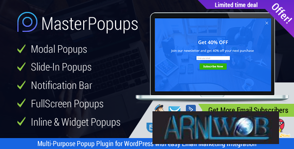 Master Popups version 393 A Popup Plugin designed for Lead