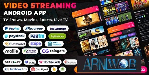 Android App for Streaming TV Shows Movies Sports Videos and