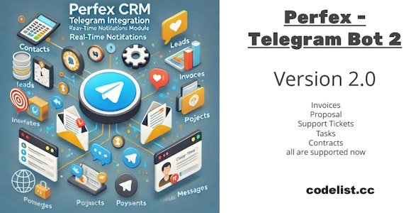 Enhanced Notification Module for Perfex CRM with Integration of TelegramBot