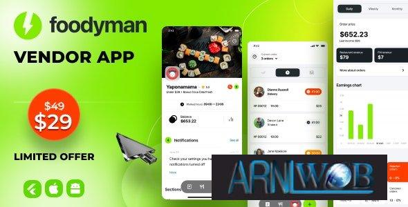 Foodyman Vendor Application for iOS and Android Version 2024 09