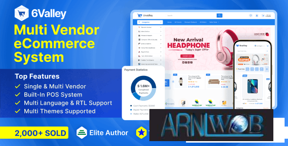 6Valley All In One E commerce Solution with Mobile App Web Platform