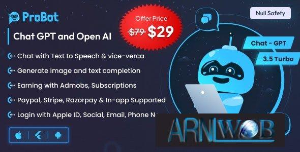 ProBot version 203 AI Chat Writing Assistant and Image