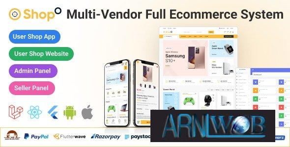 Top rated Multivendor E commerce App with Admin Panel Website