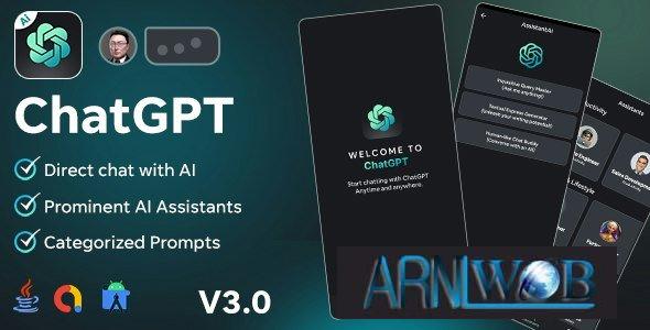 AssistantAi Version 30 ChatGPT Application for Android with AdMob Ads