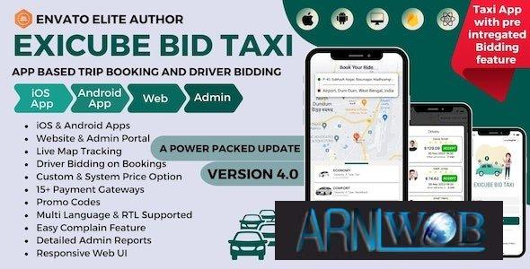 Exicube Taxi App Version 400 for Bidding