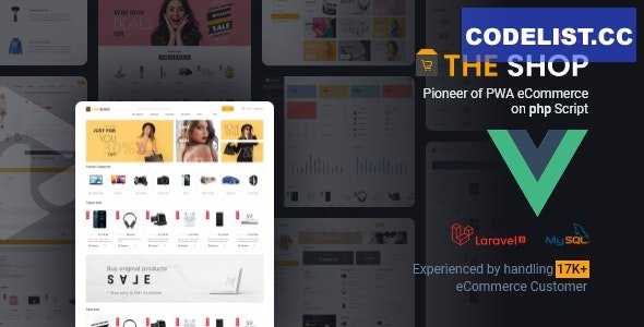 The Shop Version 34 Progressive Web App eCommerce Content
