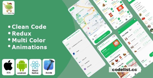 Grocery Delivery App Template for iOS and Android created with