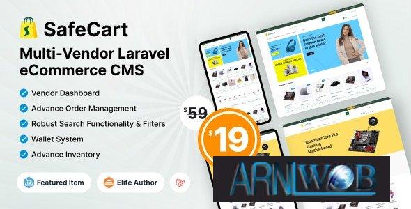 Laravel eCommerce Platform Safecart Version 210 for Multiple Vendors