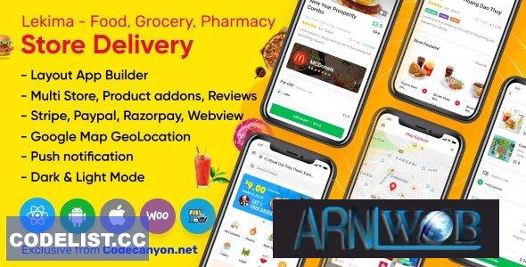Lekima Version 290 React Native App for Wordpress WooCommerce