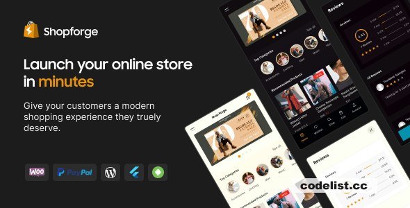 Shopforge Mobile Apps for WooCommerce Android and iOS