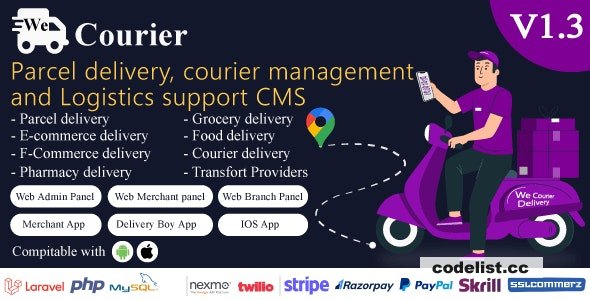 Courier and Logistics Management Software with Merchant and Delivery App