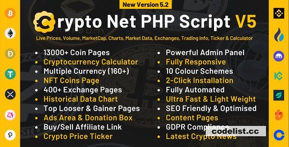 Crypto Net v55 All In One Cryptocurrency Tool with Real Time Prices