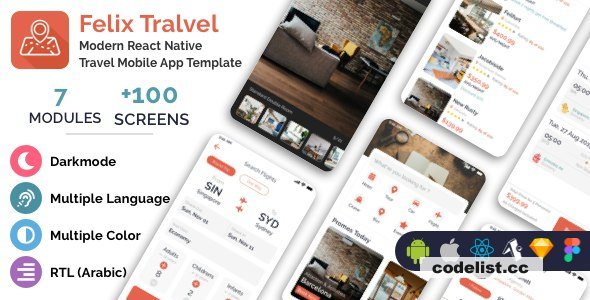 Felix Travel App Template Your Ultimate Mobile Solution for Travel