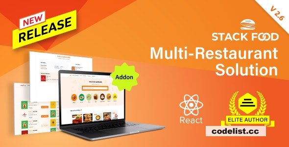 New Version of StackFood Website Built with React for Users