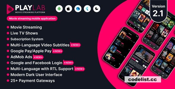 On Demand Movie Streaming App PlayLab v26 Available on All Devices