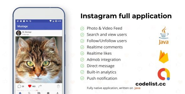 Mustage v318 Complete Instagram Android App with Firebase Web for