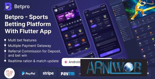 Betpro v22 Comprehensive Sports Betting Platform with PHP Laravel Admin