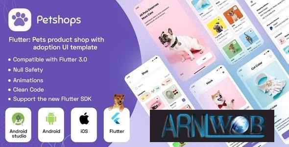 Flutter Pet Adoption Store Complete UI Template Android