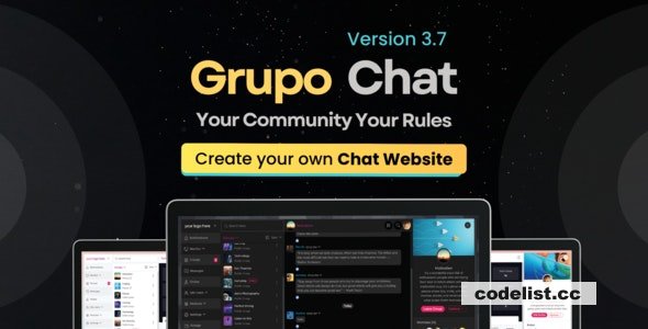 Grupo Chat v3.7: Powerful PHP Script for Chat Rooms and Private Messaging - Nulled Version 1 Grupo Chat v37 Powerful PHP Script for Chat Rooms and