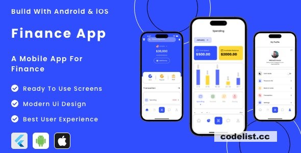 Ultimate Flutter Mobile App Template for Finance Version 10