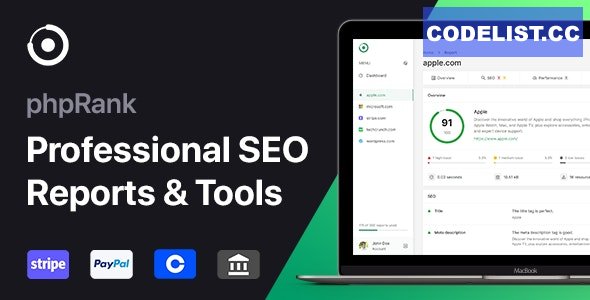 phpRank v13.0: Comprehensive SEO Reports and Tools Platform (SaaS) - Free Version 1 phpRank v130 Comprehensive SEO Reports and Tools Platform SaaS