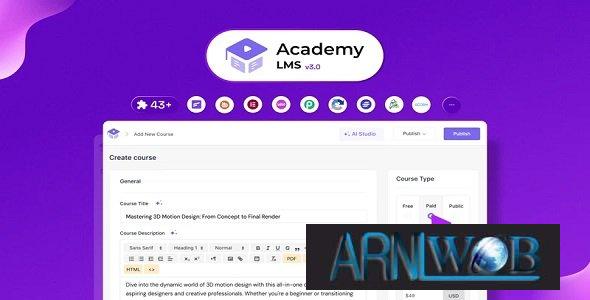 Academy LMS Pro 371 The Ultimate WordPress Plugin for Online